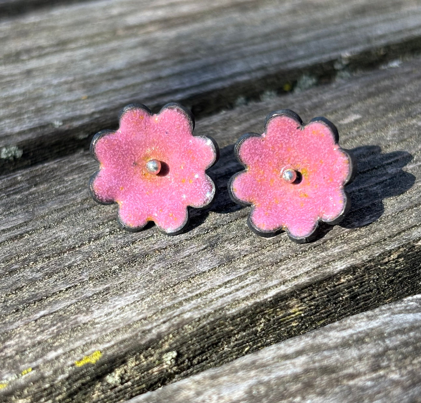 Enamel Flower Studs