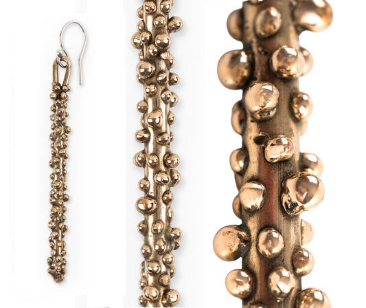 Bronze Bubble Twig earrings