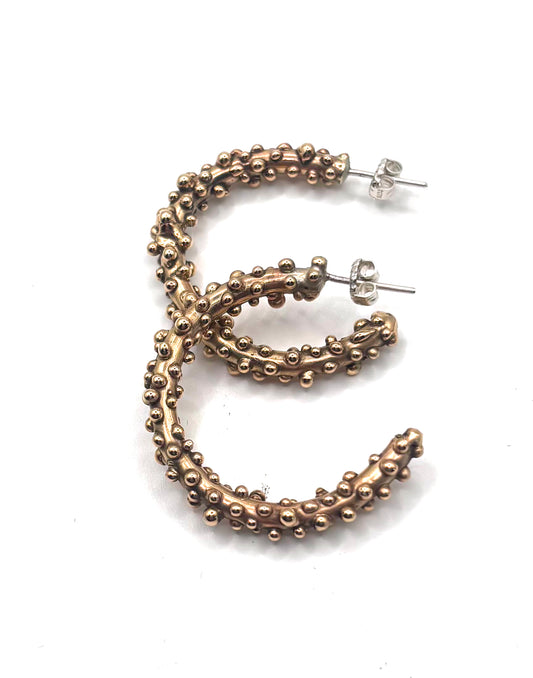 Bronze Bubble Hoops