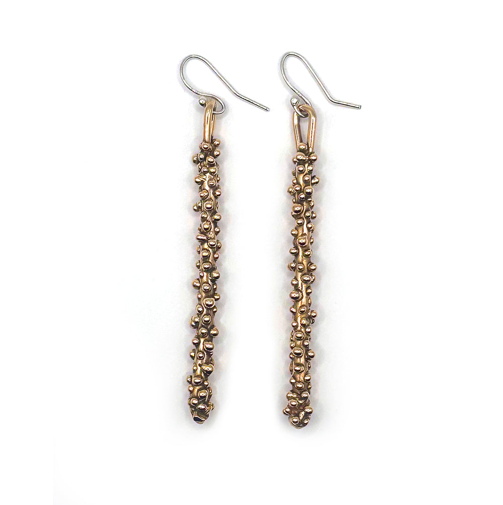 Bronze Bubble Twig earrings