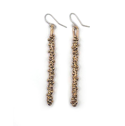 Bronze Bubble Twig earrings