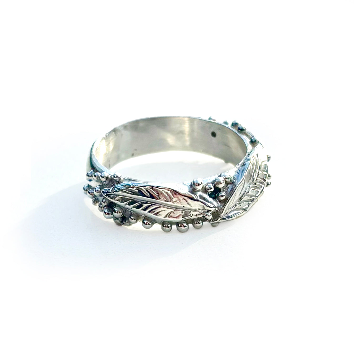 leaf band ring