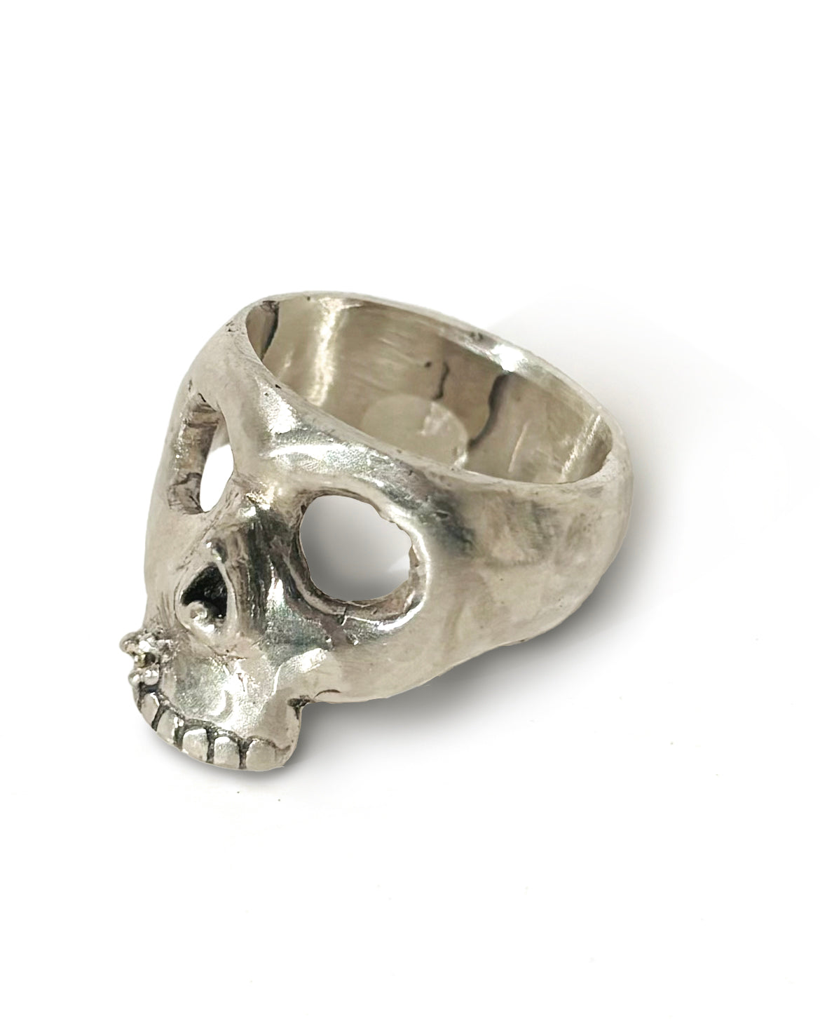 Wrap skull silver ring